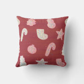 クリスマスクッキー赤装飾用クッション クッション (裏面)