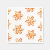 クリスマスクッキー雪片ジンジャーパン スタンダードカクテルナプキン (正面)