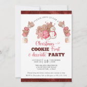 クリスマスクッキー霜と飾パーティー 招待状 (正面)