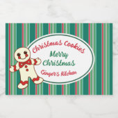 クリスマスクッキー食品・飲料ラベルセット フードラベル (シングルラベル)