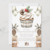 クリスマスクッキー飾のパーティーシンプル 招待状 (正面)