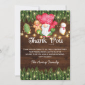 クリスマスクッキー飾のパーティー サンキューカード (正面)