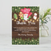 クリスマスクッキー飾のパーティー サンキューカード (スタンド正面)