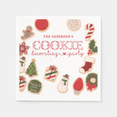 クリスマスクッキー飾のパーティー スタンダードカクテルナプキン (正面)