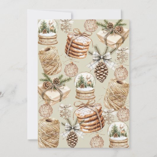 クリスマスクッキー飾のパーティー 招待状 (裏面)