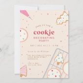 クリスマスクッキー飾のパーティー 招待状 (正面)