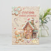 クリスマスクッキー飾のパーティー 招待状 (スタンド正面)