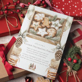 クリスマスクッキー飾のパーティー 招待状