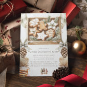 クリスマスクッキー飾のパーティー 招待状