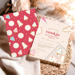 クリスマスクッキー飾のパーティー 招待状