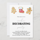 クリスマスクッキー飾のパーティー 招待状 (正面)