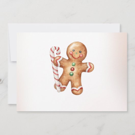 クリスマスクッキー2つの甘い2番目の誕生日の写真 招待状 (裏面)