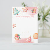 クリスマスクッキー2つの甘い2番目の誕生日 サンキューカード (スタンド正面)