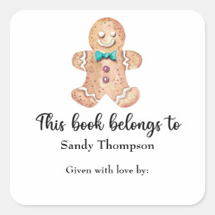 クリスマスクッキー – この本は次のものだ スクエアシール