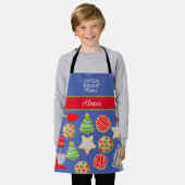クリスマスクッキー エプロン (着用した状態)