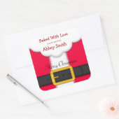 クリスマスクッキー、キャンディ、お菓子、サンタのステッカー スクエアシール (封筒)