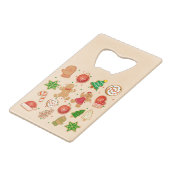 クリスマスクッキー クレジットカード栓抜き (正面アングル)