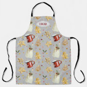 クリスマスクッキー&ココアのカスタマイズ可能 エプロン (正面)
