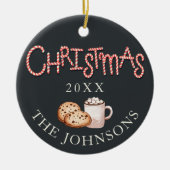クリスマスクッキー&ココアフォトオーナメント セラミックオーナメント (正面)