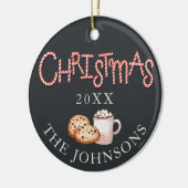 クリスマスクッキー&ココアフォトオーナメント セラミックオーナメント (左)