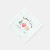 クリスマスクッキー+ココアホリデークッキースワップブルー スタンダードカクテルナプキン (角)