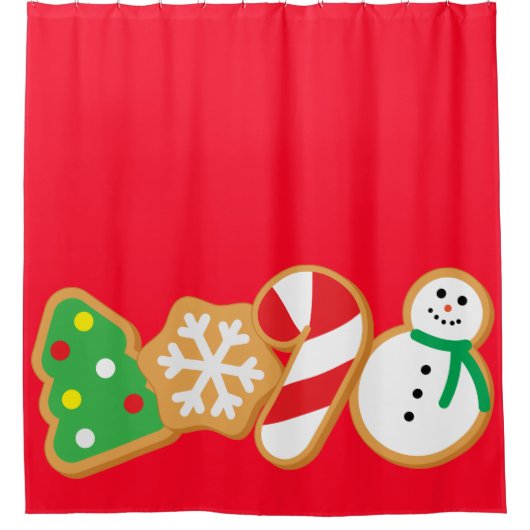 クリスマスクッキー シャワーカーテン (正面)