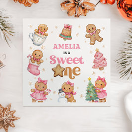 クリスマスクッキー スウィートワン 1歳の誕生日パーティー スタンダードカクテルナプキン