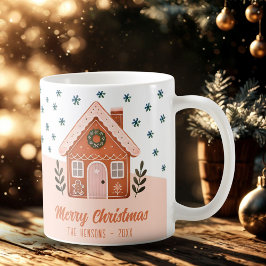 クリスマスクッキー ハウス スノーフレーク ファミリー コーヒーマグカップ