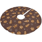 クリスマスクッキー ブラッシュドポリエステルツリースカート (アングル)