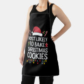 クリスマスクッキー・ベイカーを焼く可能性がおもしろい最も高い エプロン (インサイチュ)