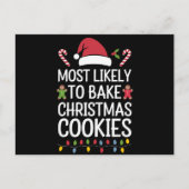 クリスマスクッキー・ベイカーを焼く可能性がおもしろい最も高い シーズンポストカード (正面)