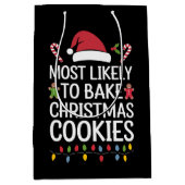 クリスマスクッキー・ベイカーを焼く可能性がおもしろい最も高い ミディアムペーパーバッグ (正面)