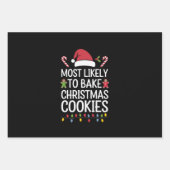 クリスマスクッキー・ベイカーを焼く可能性がおもしろい最も高い ラッピングペーパーシート (正面)