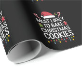 クリスマスクッキー・ベイカーを焼く可能性がおもしろい最も高い ラッピングペーパー (ロールコーナー)