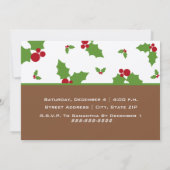 クリスマスクッキー&ホットチョコレートパーティーレトロ 招待状 (裏面)