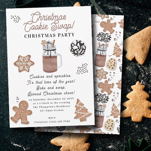 クリスマスクッキー ホリデーベーキング クッキー交換会 招待状