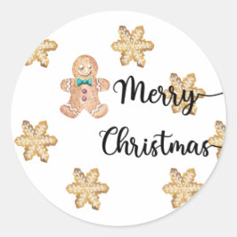 クリスマスクッキー メリークリスマス ラウンドシール