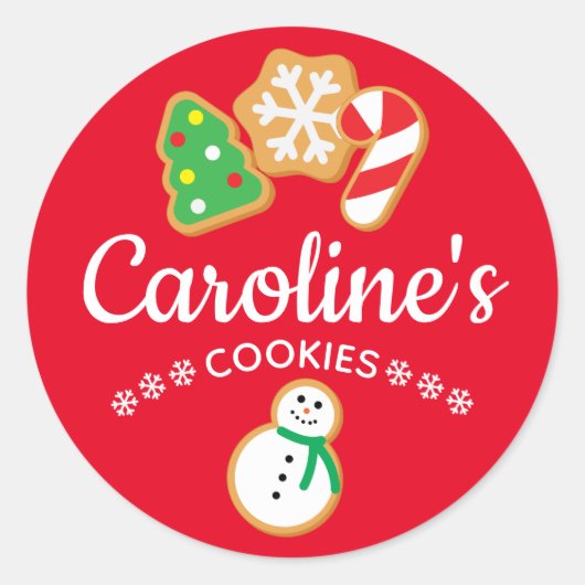 クリスマスクッキー ラウンドシール (正面)