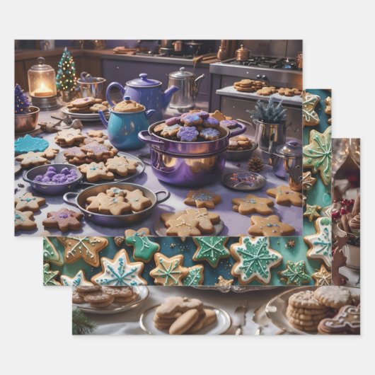 クリスマスクッキー ラッピングペーパーシート (セット)
