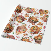 クリスマスクッキー ラッピングペーパー (アンロールド)