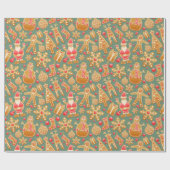 クリスマスクッキー ラッピングペーパー (フラット)