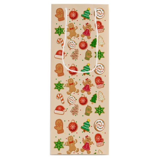 クリスマスクッキー ワインギフトバッグ (正面)