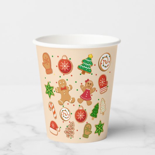 クリスマスクッキー 紙コップ (正面)