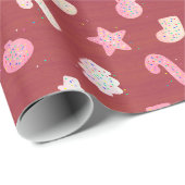 クリスマスクッキー（赤） ラッピングペーパー (ロールコーナー)