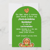 クリスマスクッキー – Fiesta de Hornear Gallletas 招待状 (裏面)