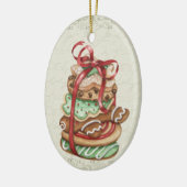 クリスマスクッキー – SRFセラミックオーナメント セラミックオーナメント (左)