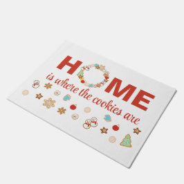 クリスマスクッキーHOMEはクッキーの場所 ドアマット