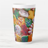 クリスマスクッキーIカラフルホリデーベーキング カフェラテマグ (正面)