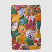 クリスマスクッキーIカラフルホリデーベーキング ゴルフタオル (正面)