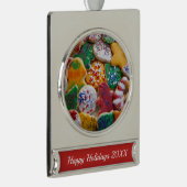 クリスマスクッキーIカラフルホリデーベーキング シルバープレートバナーオーナメント (右)